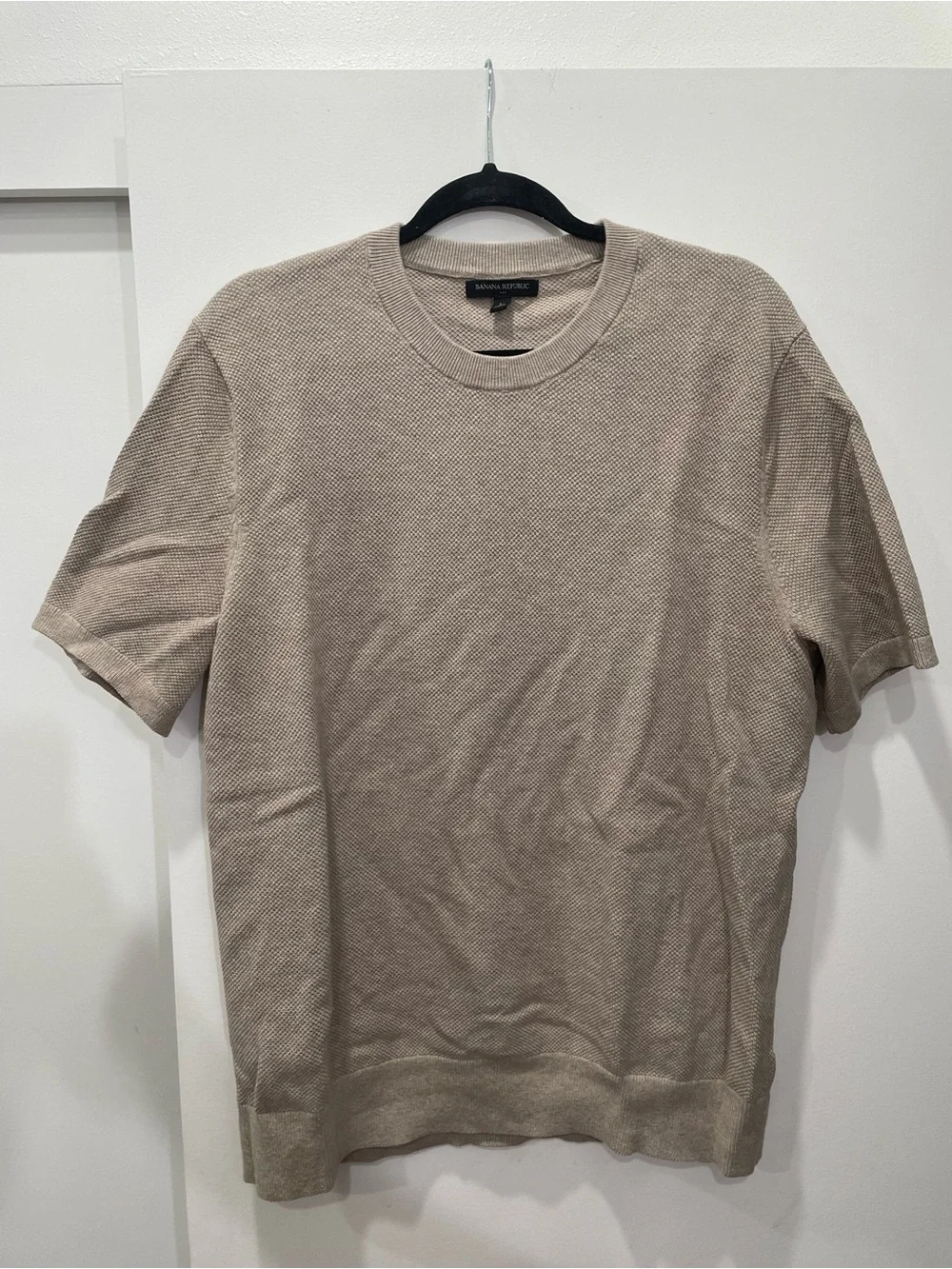 Banana Republic Tan Short-Sleeve Knit Tee